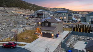 Exterior space with a mountain view