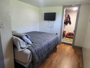 Bedroom featuring light wood-type flooring