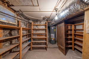 Basement with gas water heater