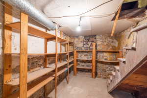 Basement storage room