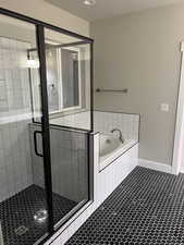 Bathroom with separate shower and tub