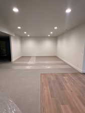 Unfurnished room featuring wood-type flooring