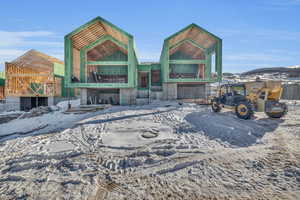 View of snow covered house