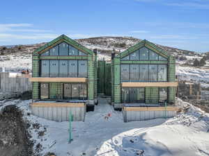 Exterior space with a mountain view