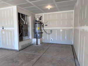 Interior space with secured water heater