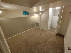 Bedroom in finished basement.