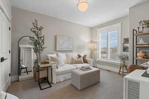 View of carpeted living room