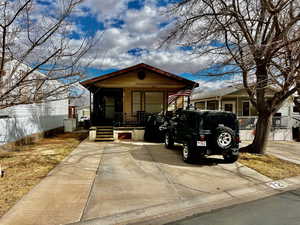 View of front of home with covered porch