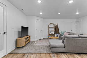 Basement apartment living room