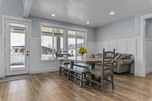 Dining room facing the backyard