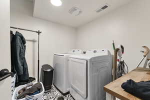 Basement apartment laundry room