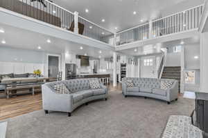 Living Room with view of balcony