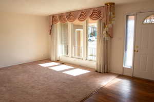 Foyer entrance featuring hardwood / wood-style flooring