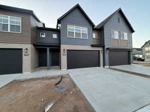 View of front facade with a garage