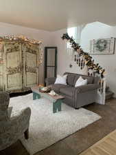 Living room featuring tile flooring.