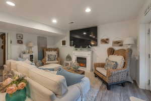 Living room with laminate floors