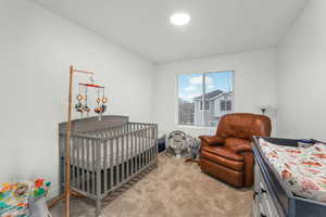 View of carpeted bedroom