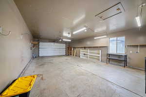 2 car Garage with a garage door opener