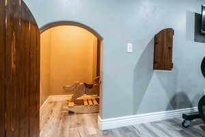 Bathroom featuring hardwood / wood-style floors