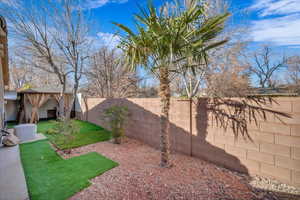 View of yard with a gazebo