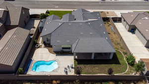 Birds eye view of property