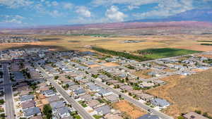 Bird's eye view featuring a mountain view