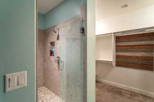 Bathroom with walk in shower