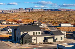 Bird's eye view featuring a mountain view