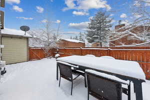 View of snowy yard