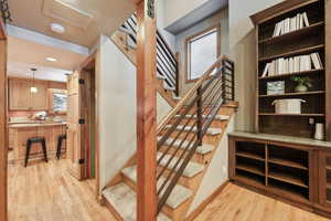 Interior space featuring hardwood / wood-style flooring