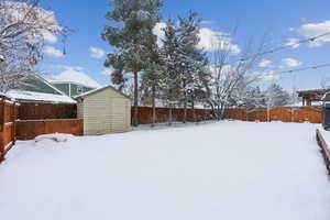 View of snowy yard