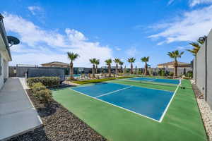 View of tennis court