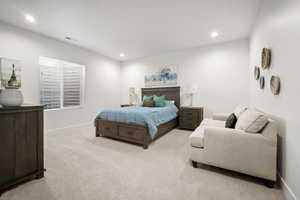 View of carpeted bedroom