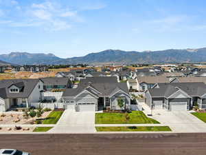 View of front of property featuring a mountain view