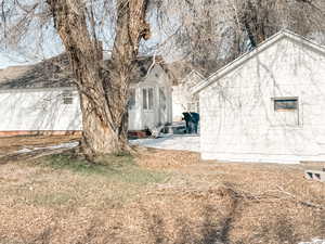 View of property exterior with a patio area