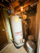 Utilities featuring gas water heater