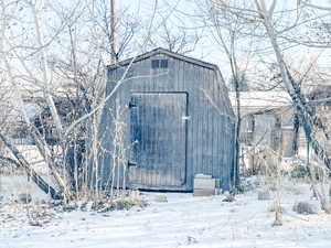 View of snow covered structure