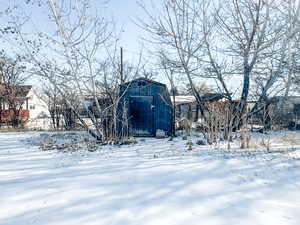 View of snow covered structure