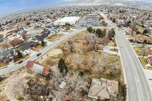 Aerial view featuring a mountain view