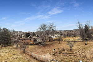 Exterior space with a mountain view and a rural view