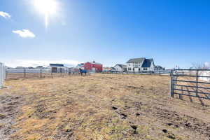 View of yard from the corral.