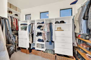 View of custom walk-in closet