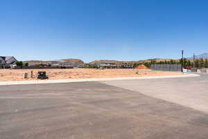 View of yard with a mountain view