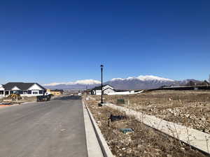 View of road with a mountain view