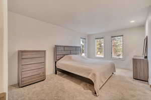 View of carpeted bedroom