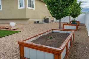 View of yard featuring central AC