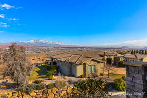 Exterior space with a mountain view