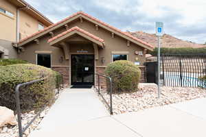 Exterior space with a mountain view