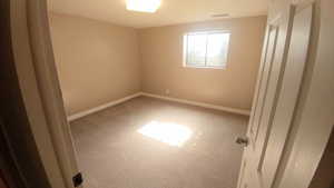 View of carpeted spare room