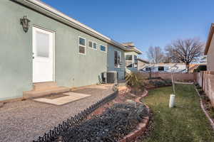 View of yard featuring central air condition unit